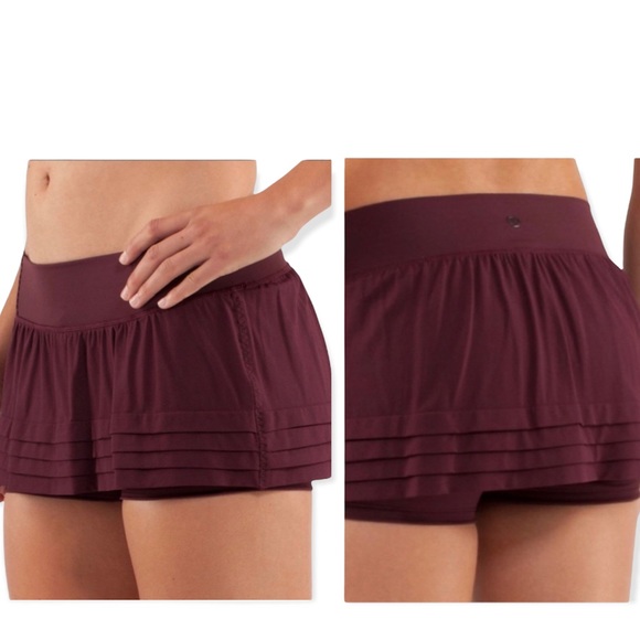 lululemon athletica Pants - Lululemon Breath Of Fire Skirt Bordeaux Drama